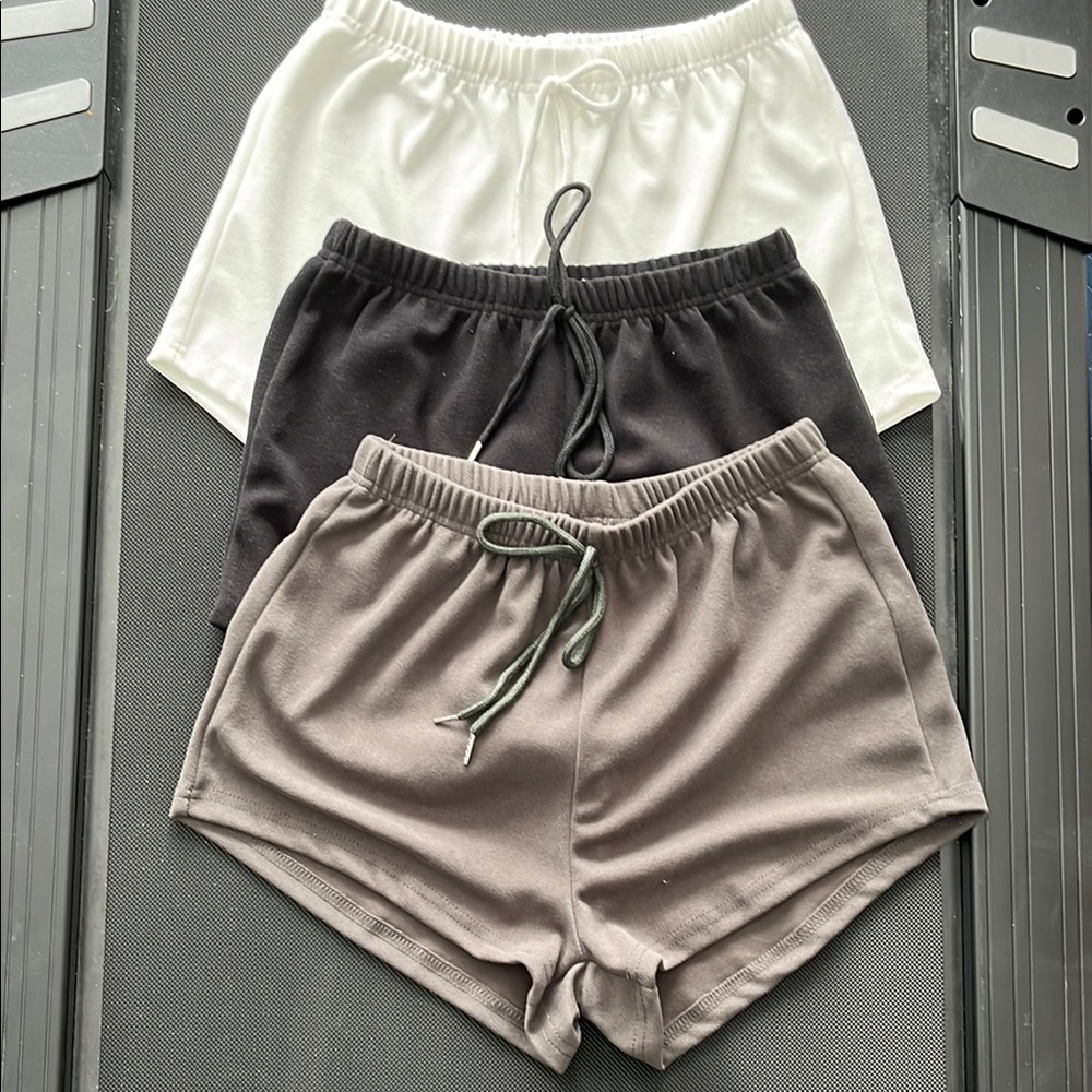 Women's Casual Shorts - Black, Gray, White